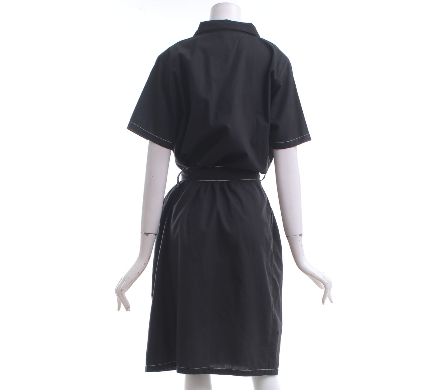 Cut & Lane Black Shirt Midi Dress