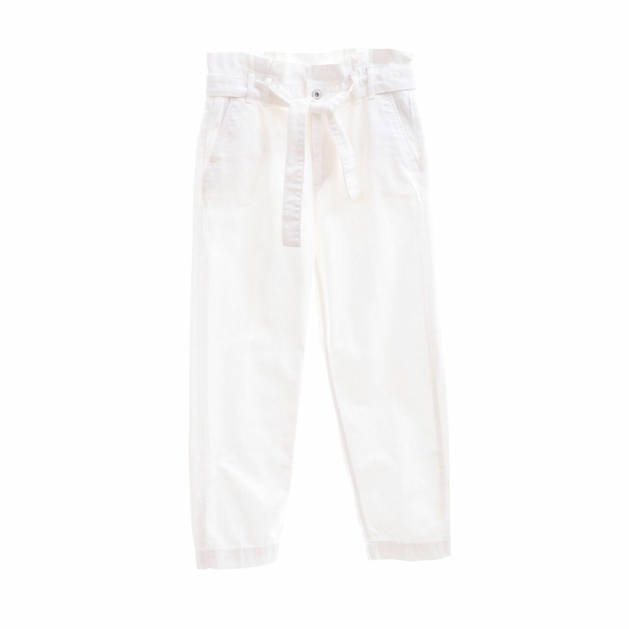 Zara White Denim Long Pants