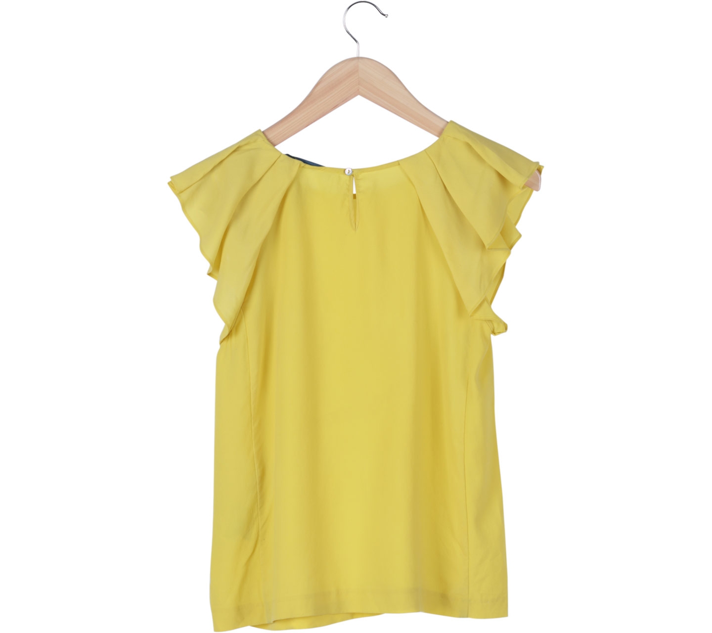 Zara Yellow Pleats Blouse
