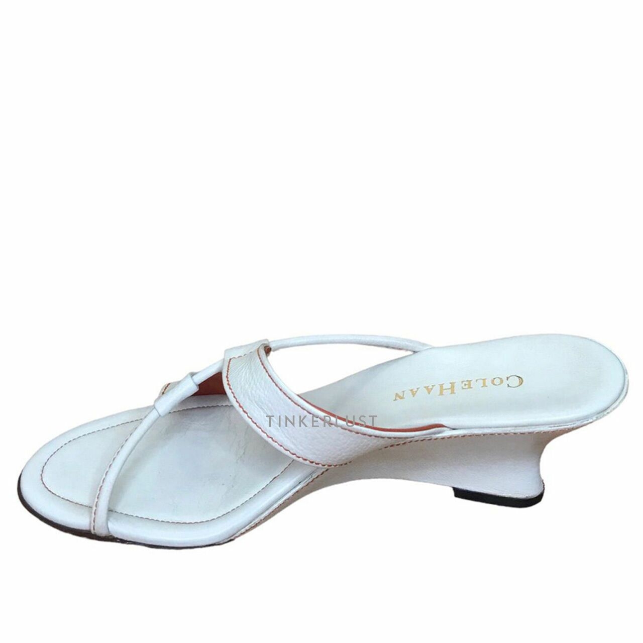 Cole Haan White Leather Wedges