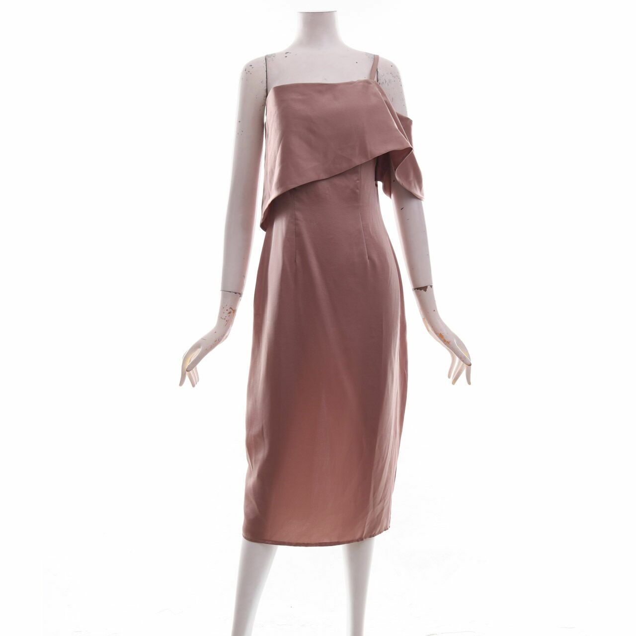 ANJA The Label Rose Gold Midi Dress