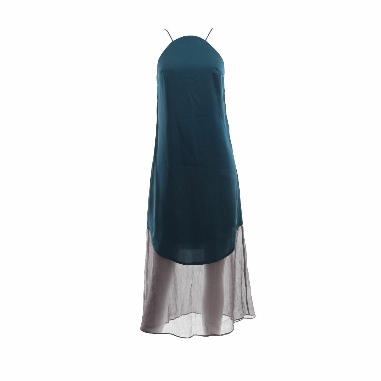 Collate The Label Blue Green & Grey Midi Dress