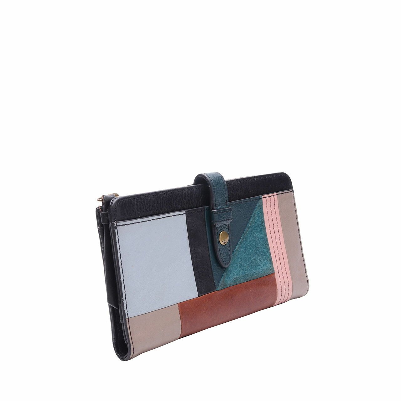 Fossil Fiona Tab Clutch Patchwork Wallet