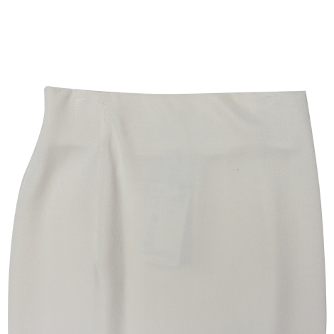 White Straight Midi Skirt