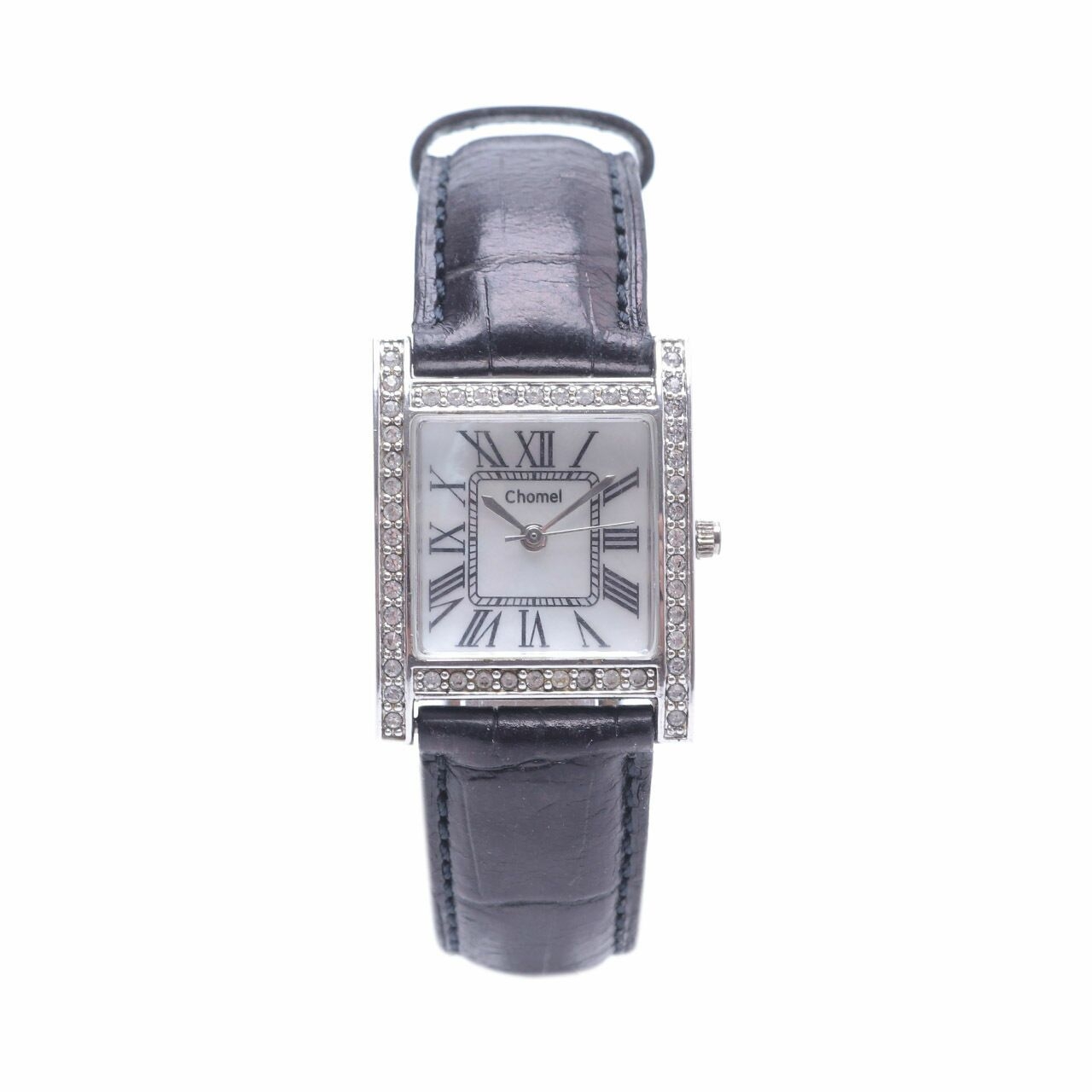 Chomel Black Silver Beaded Wristwatch