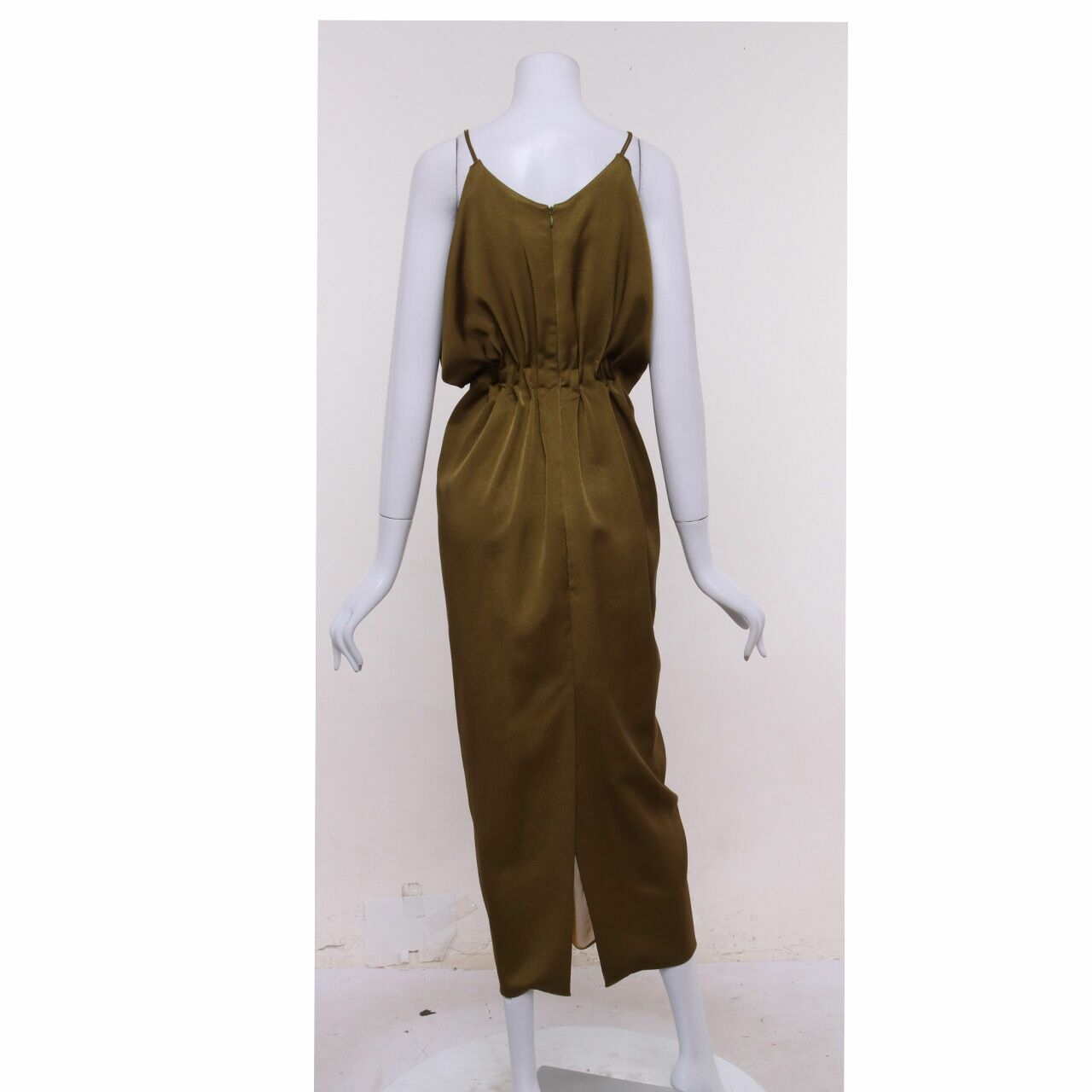 mier Olive Green Long Dress