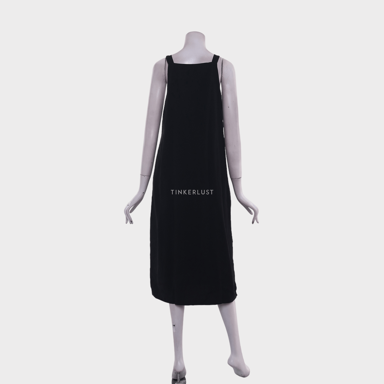 The Editor's Market Black Slit Midi Dress