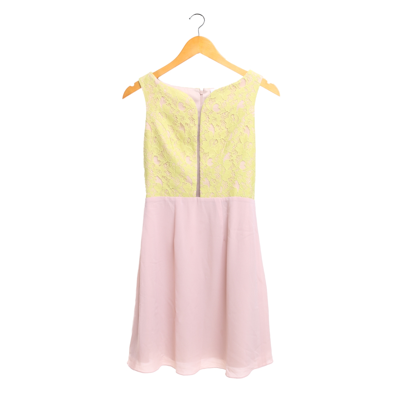 Shandy Aulia Collections Light Green And Nude Lace Summer Dresses Mini Dress