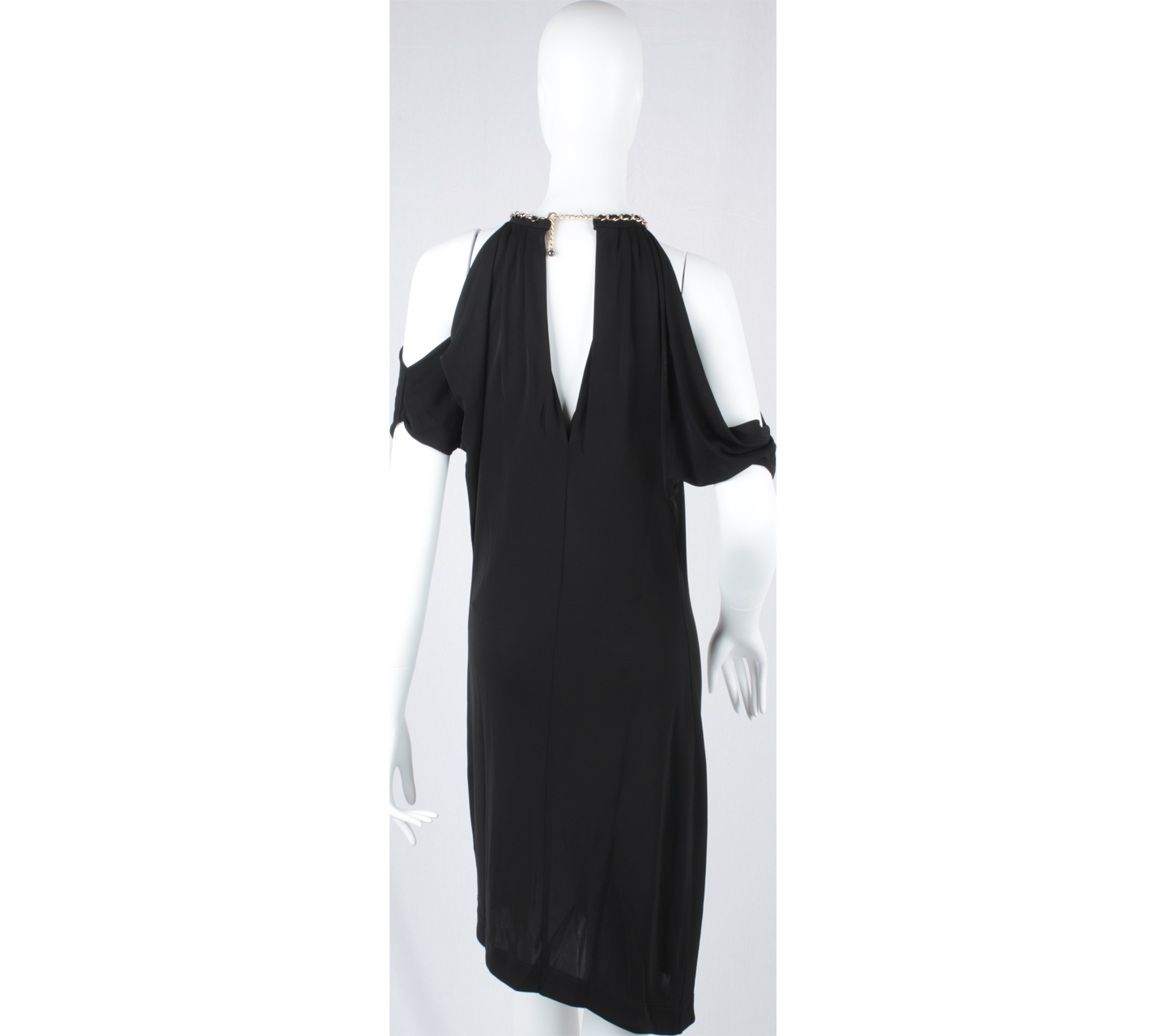 Bebe Black Off Shoulder Midi Dress