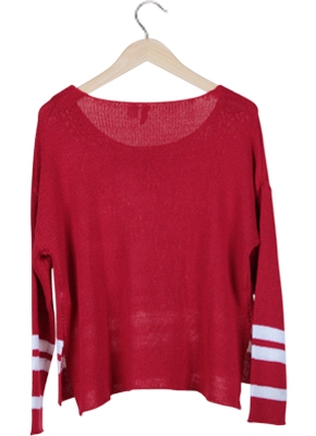 Red Big K Knit Sweater