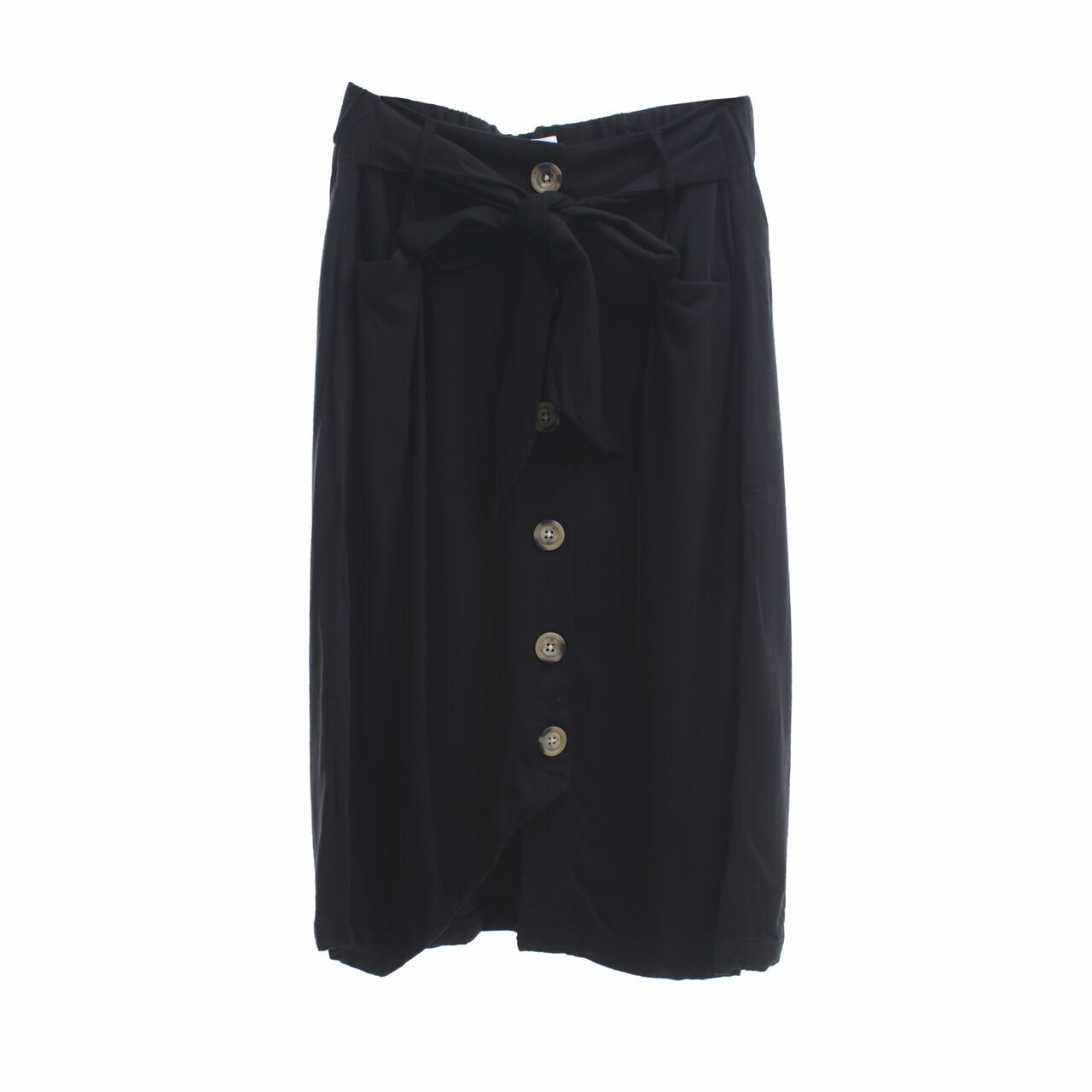Schon Couture Black Midi Skirt