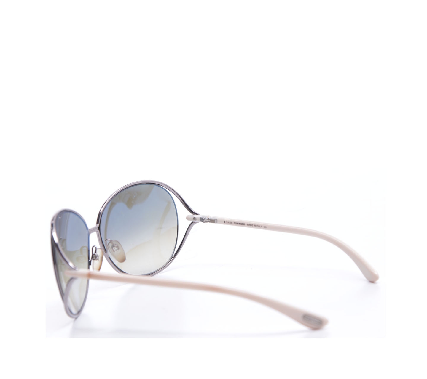 Tom Ford Silver & Off White Sunglasses