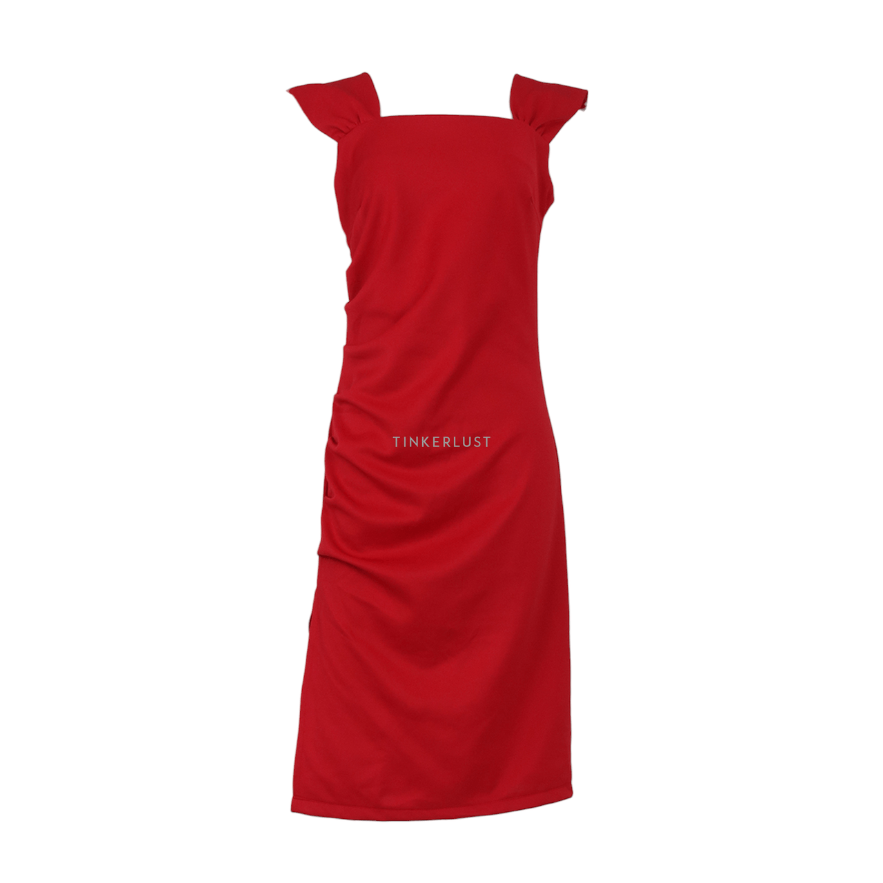 Private Collection Red Slit Midi Dress