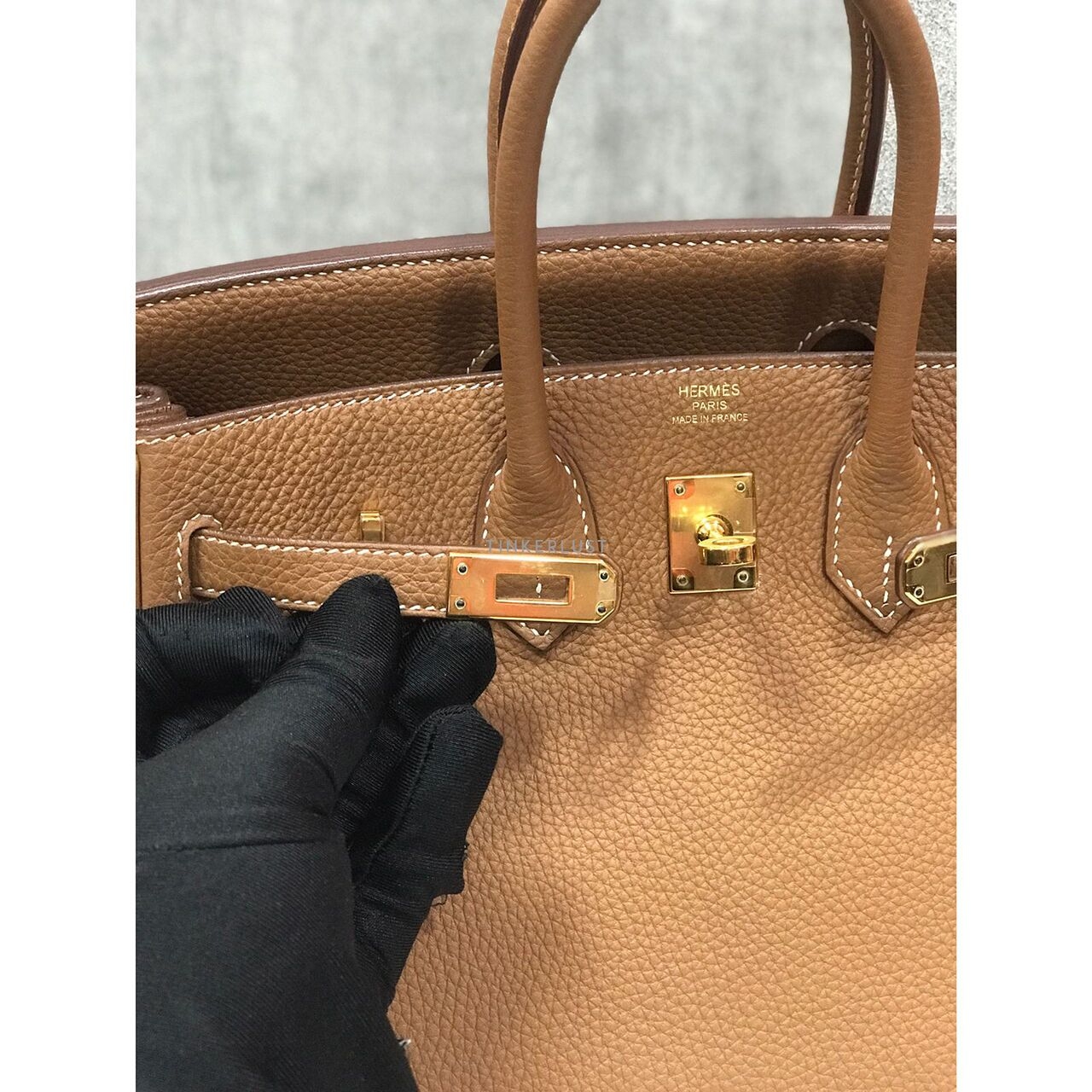 Hermes Birkin 25 Togo Gold GHW #D Handbag