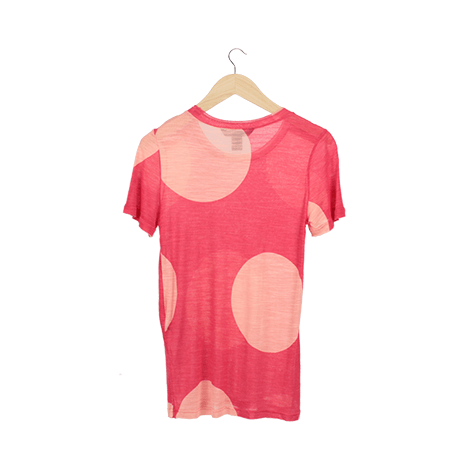 Pink Polka-Dot Short Sleeve T-Shirt