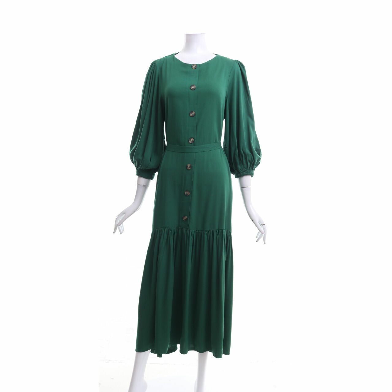 Chlorine Green Midi Dress