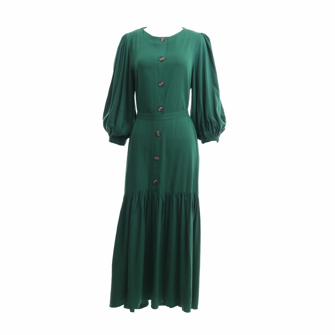 Chlorine Green Midi Dress
