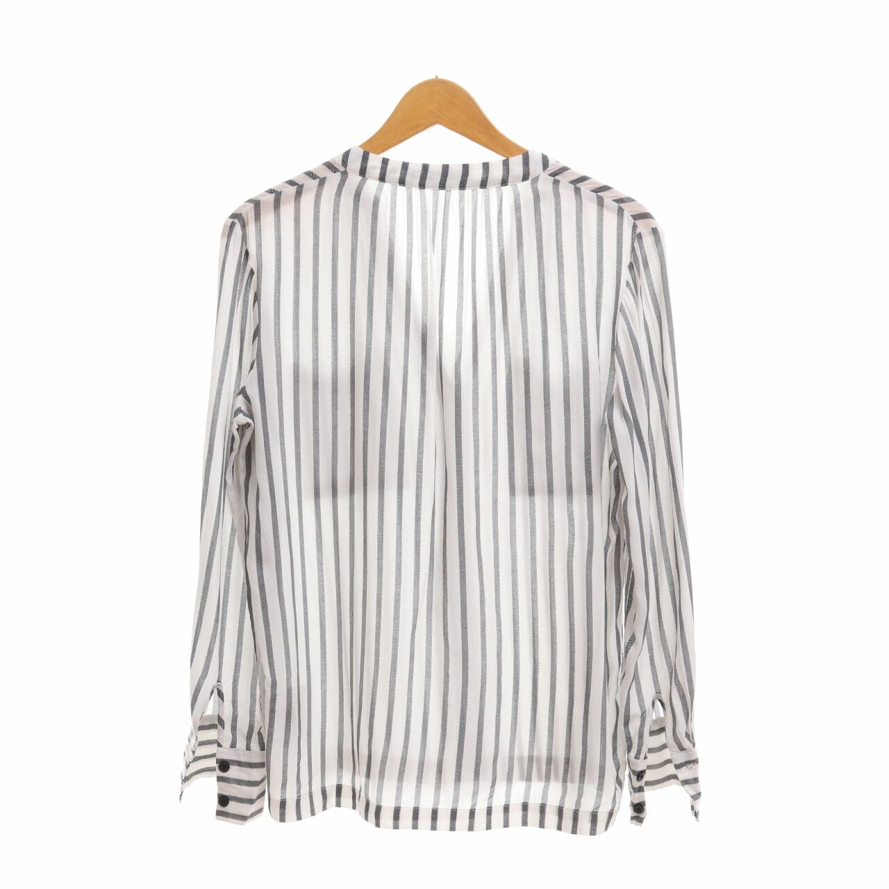 Mango Grey & Off White Stripes Shirt