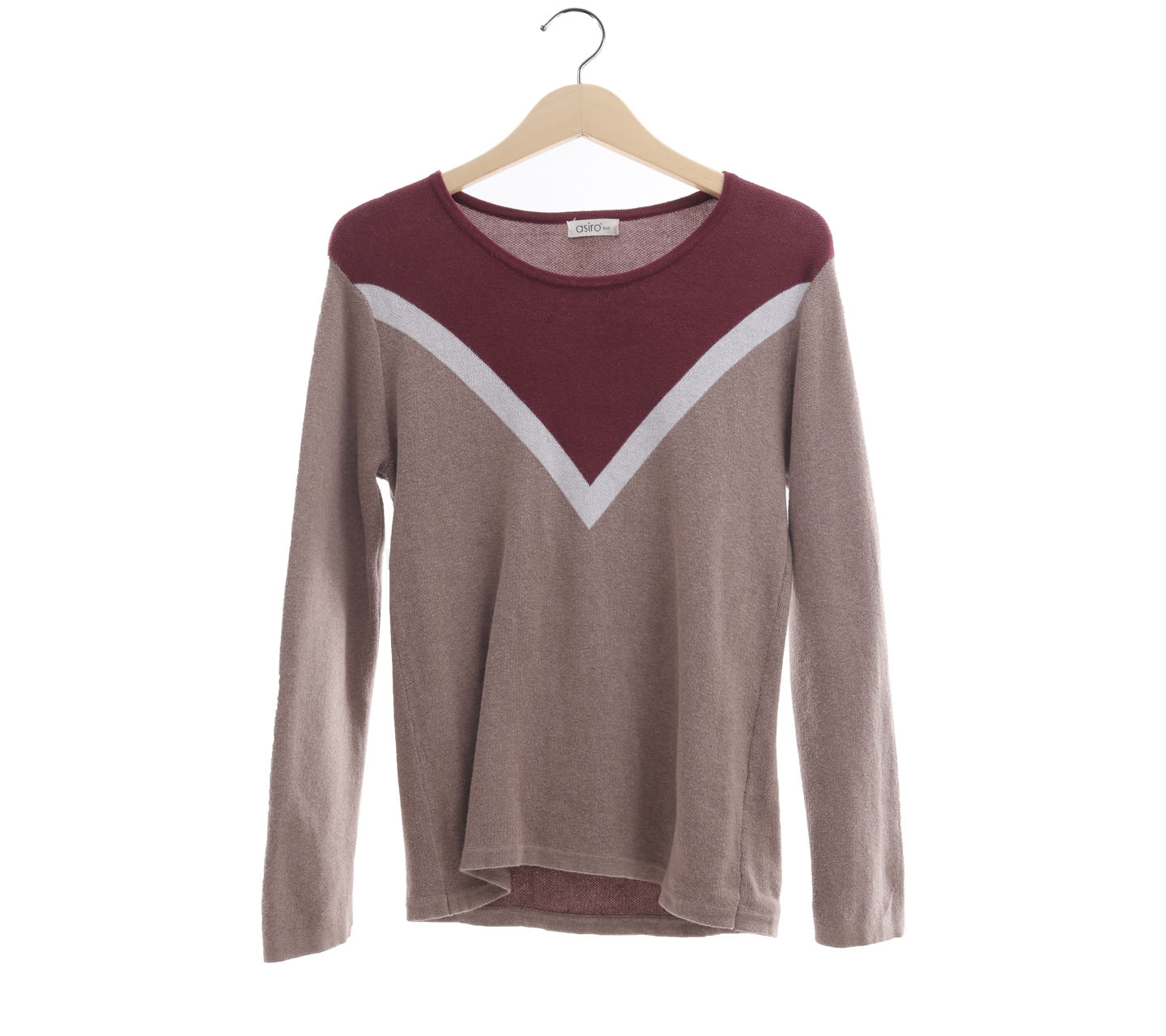 Asiro Brown & Maroon Sweater
