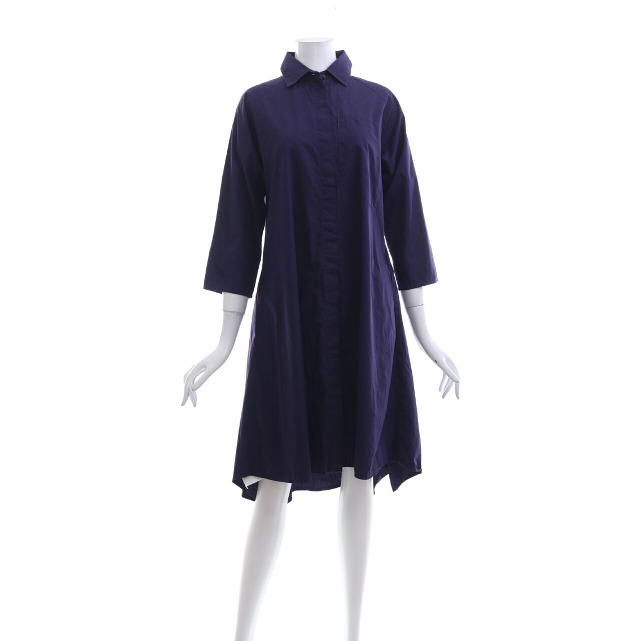Wastu Purple Shirt Midi Dress