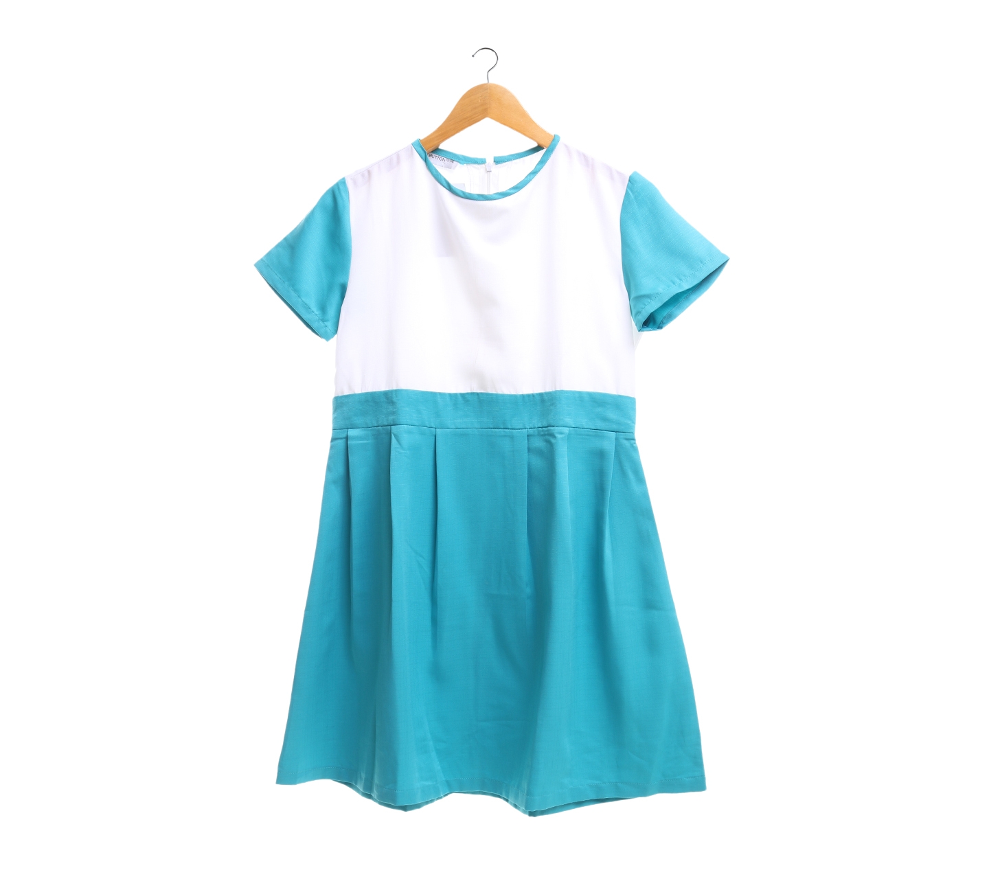 The Button Store White And Tosca Empire Waits Mini Dress