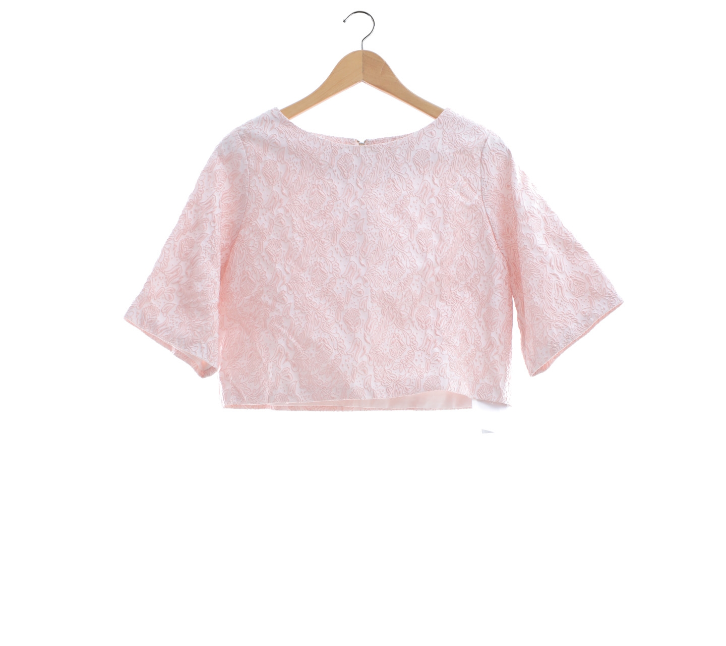 All Prim Up Patterned Peach Blouse
