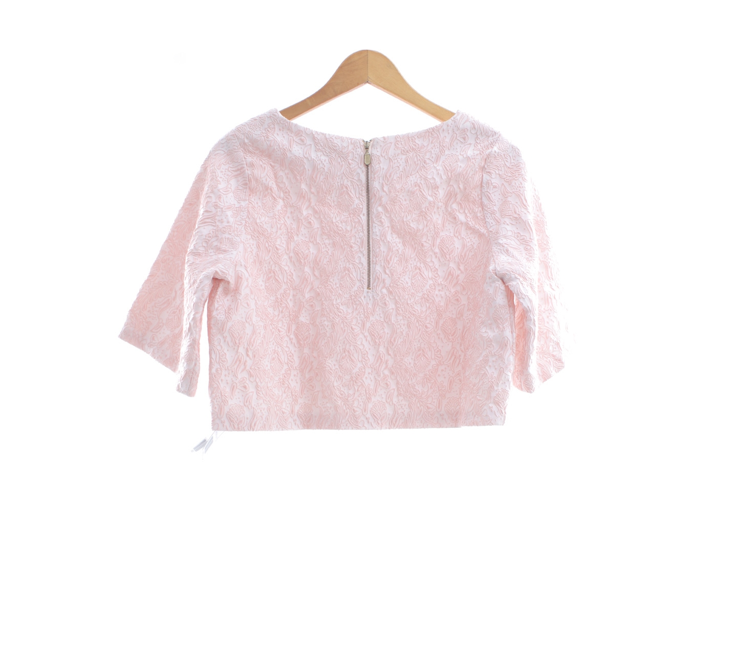 All Prim Up Patterned Peach Blouse