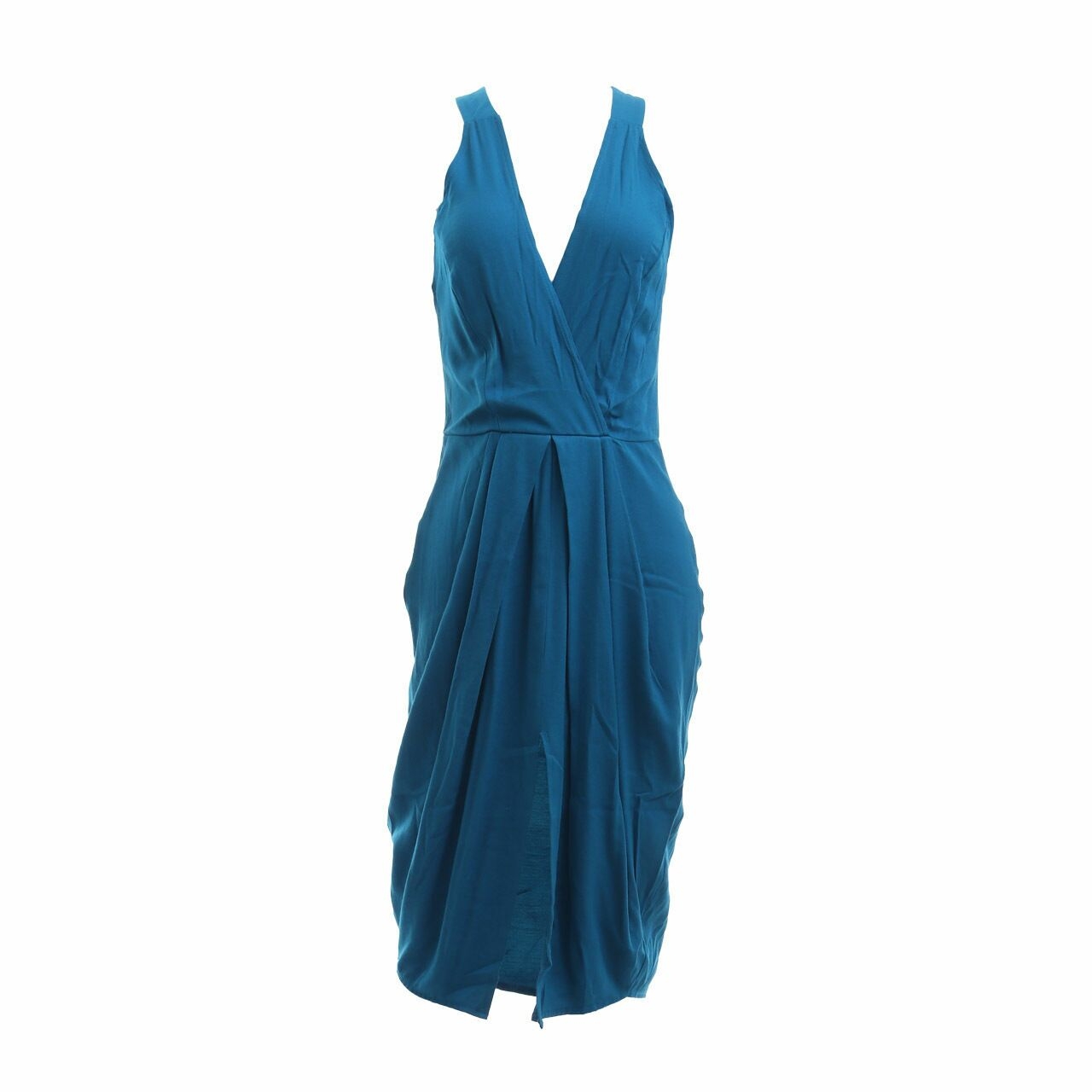 Status Quo Turquoise Halterneck Mini Dress