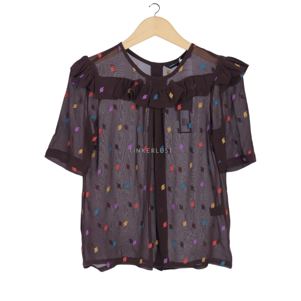 Marc by Marc Jacobs Brown Sheer Blouse
