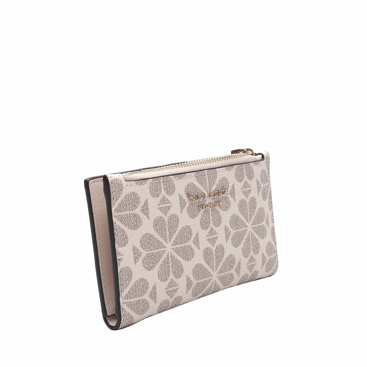 Kate Spade Flower Coated Canvas Small Slim Bifold Wallet