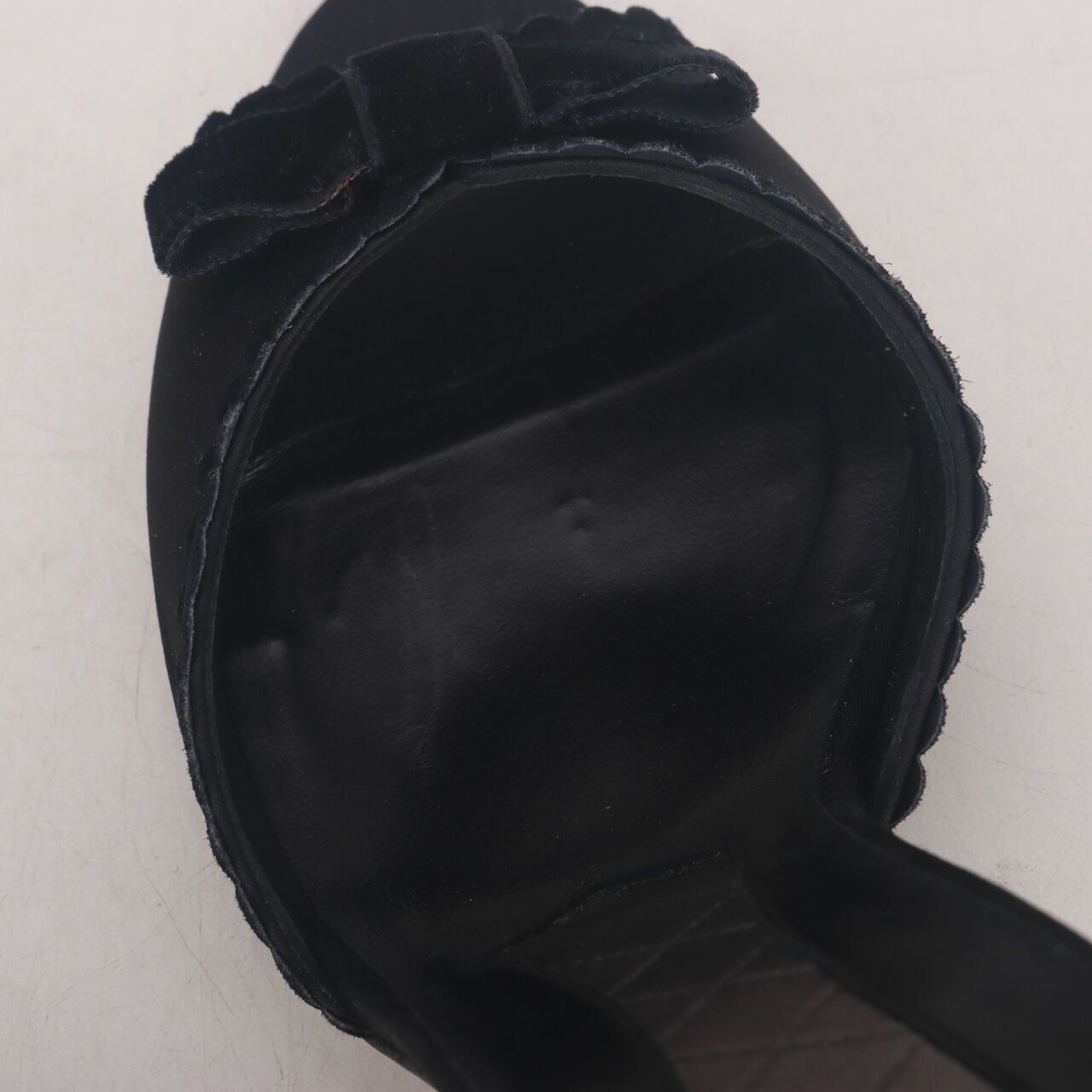 Magrit Black Satin Pump Heels