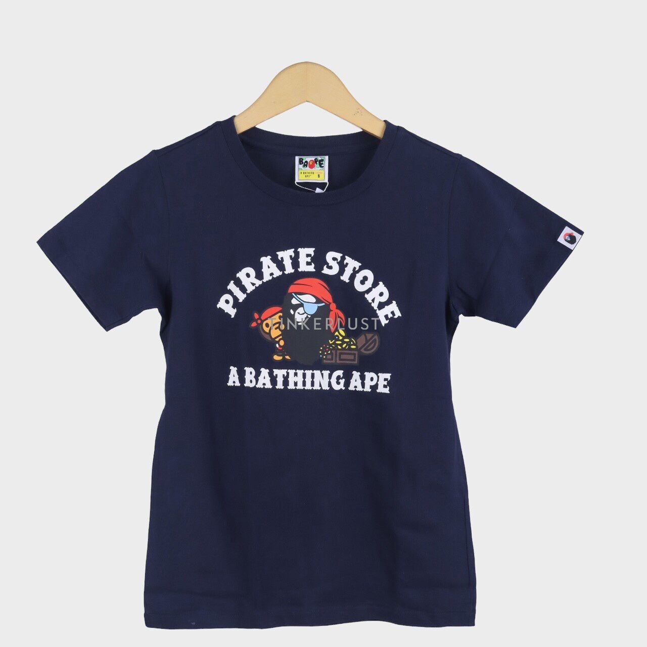 Bape A Bathing Pirate Store Ape Navy T-Shirt