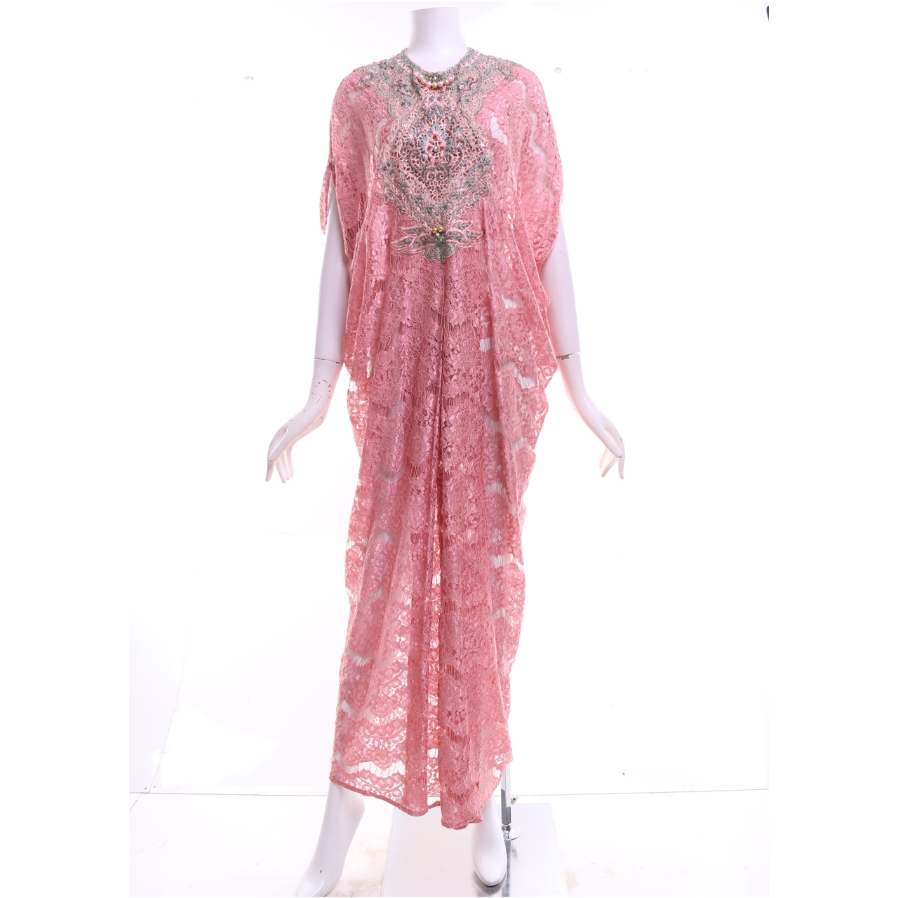 Febianihermaini Pink Lace Long Dress