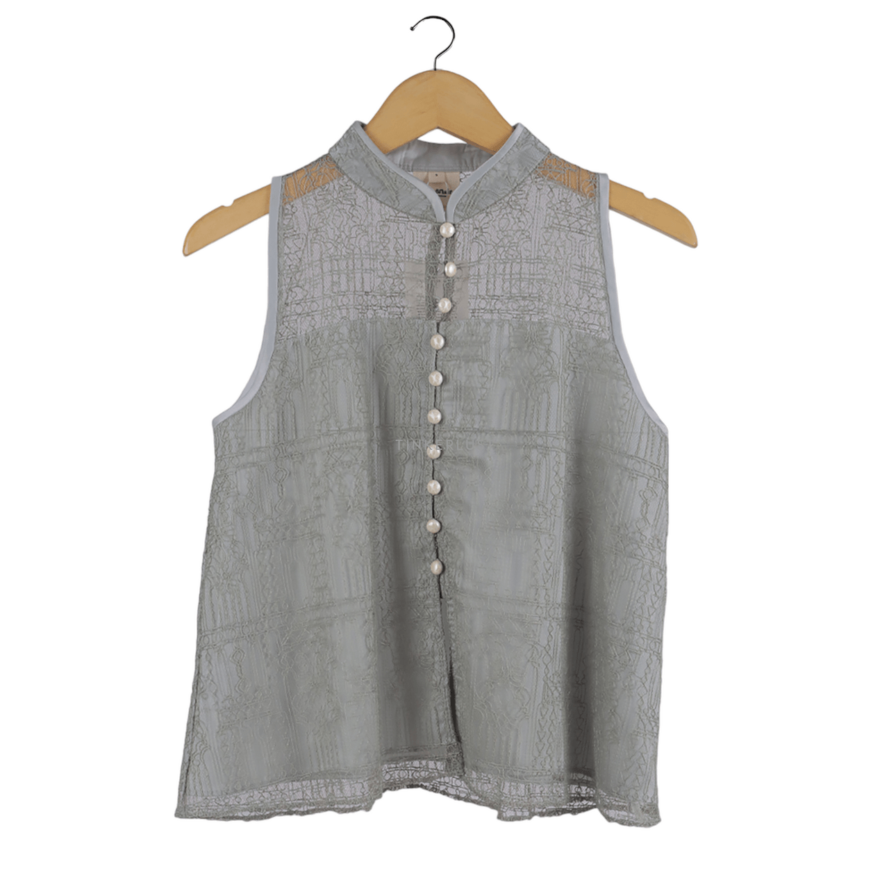 love-and-flair Sage Green Lace Sleeveless