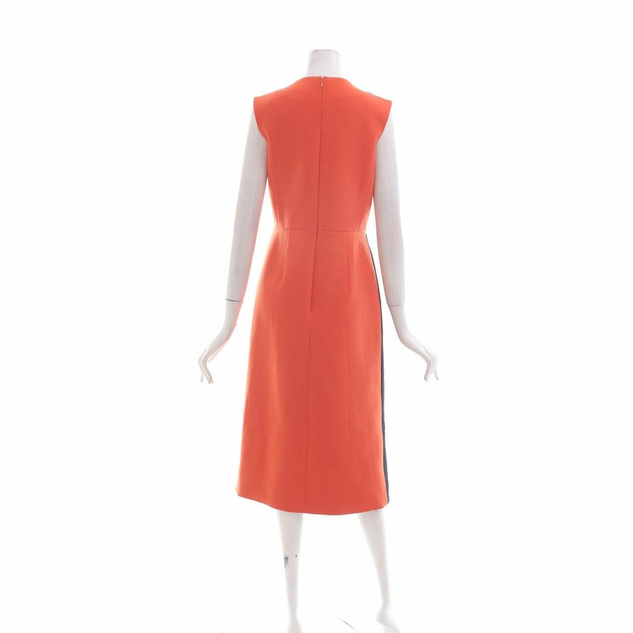 Friederich Herman Orange & Navy Midi Dress