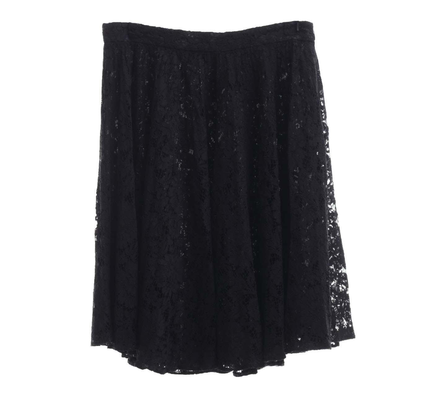 Valentino Black Lace Midi Skirt