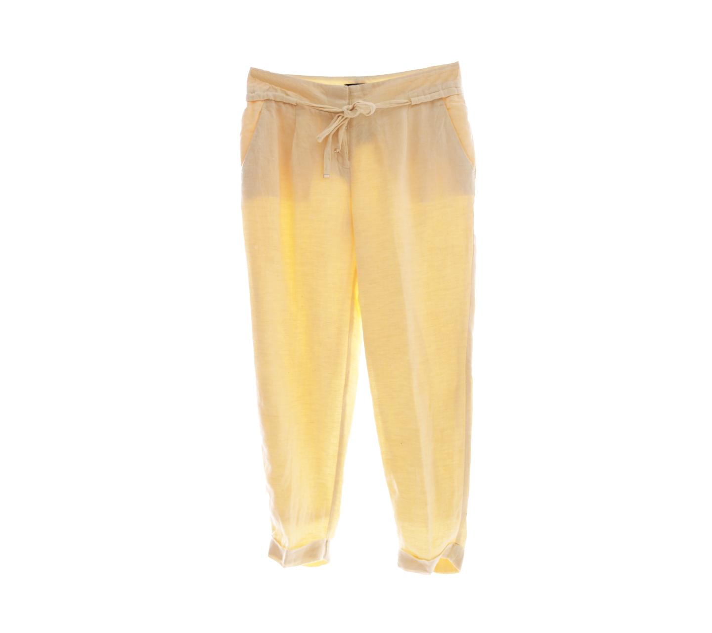 The Limited Yellow Strap Cropped Pants