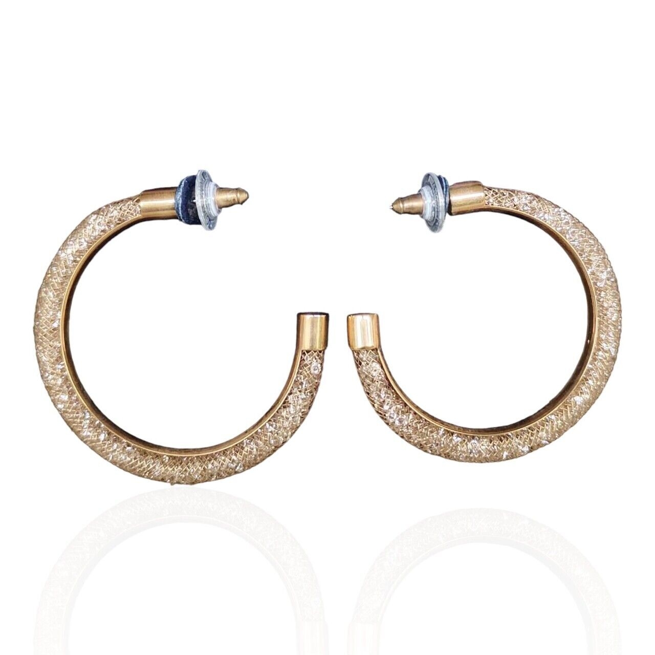 Swarovski Gold Stardust Hoop Earrings