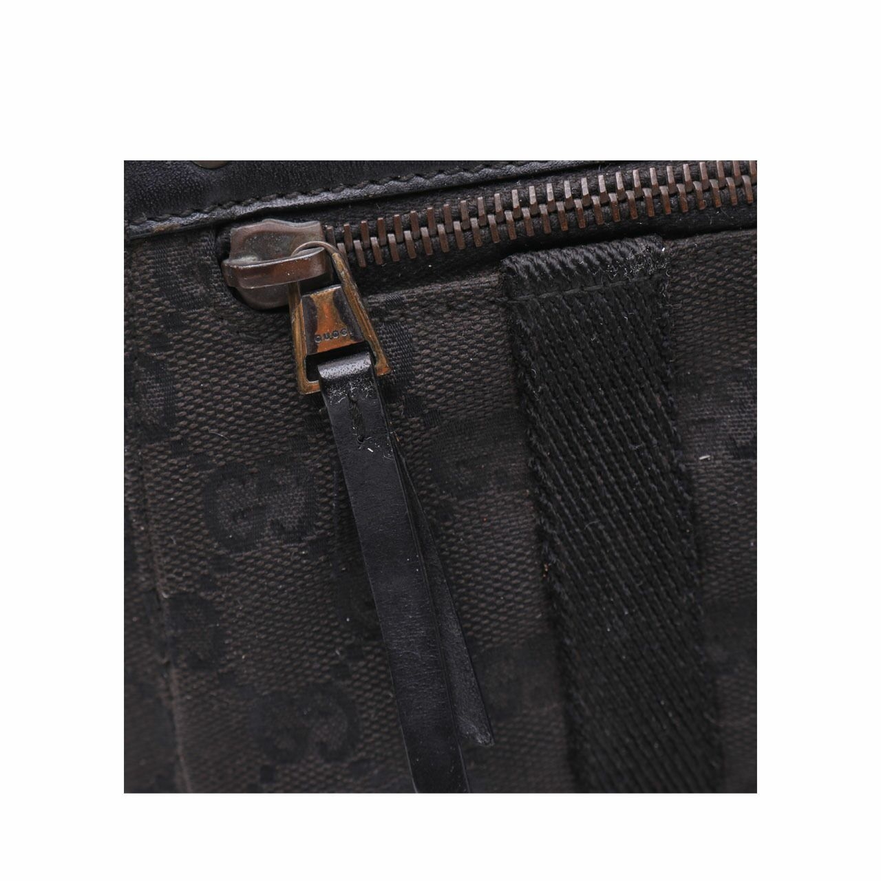 Gucci Monogram Black Shoulder Bag