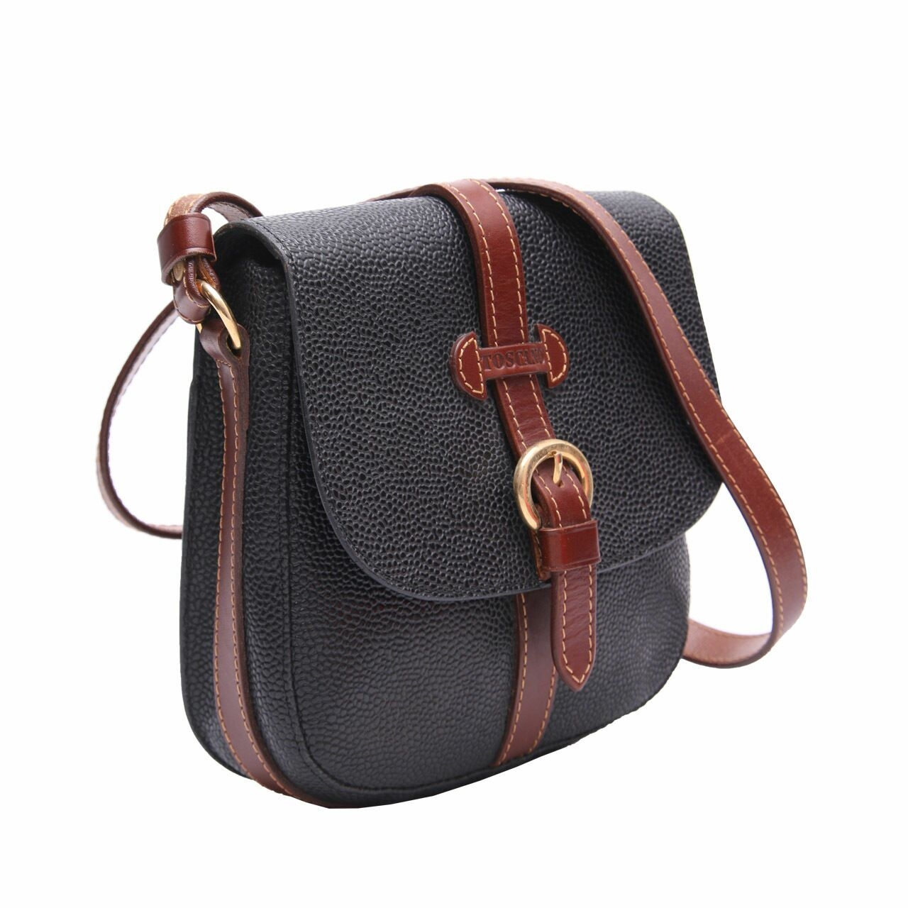 Toscano Black Genuine Sling Bag