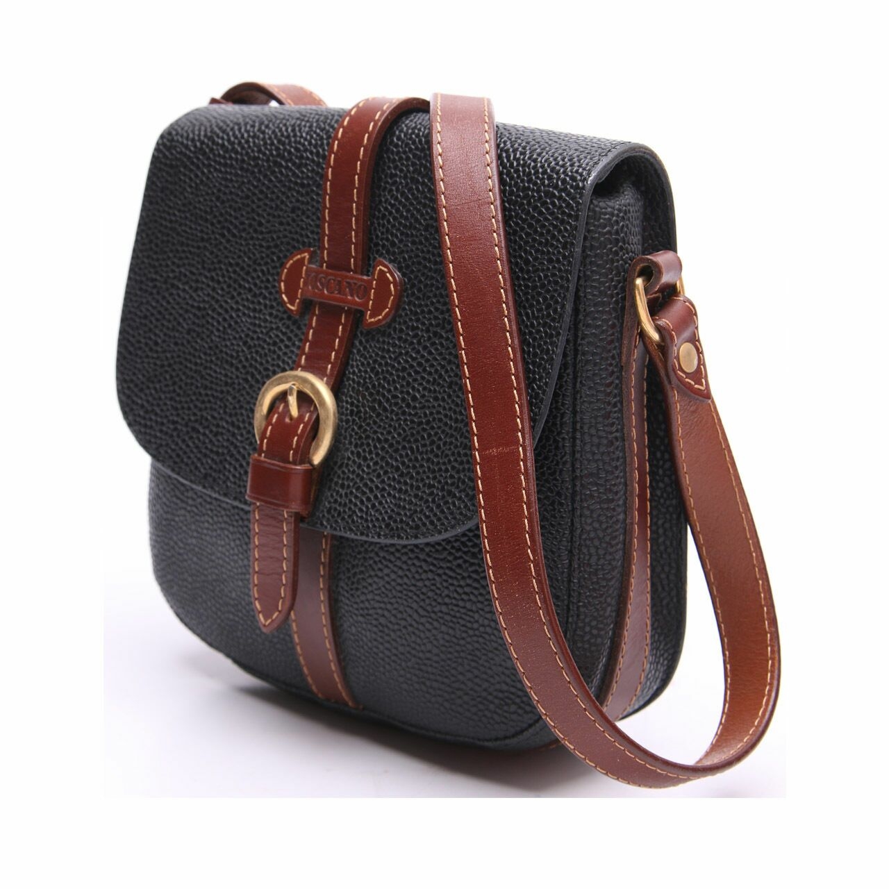 Toscano Black Genuine Sling Bag
