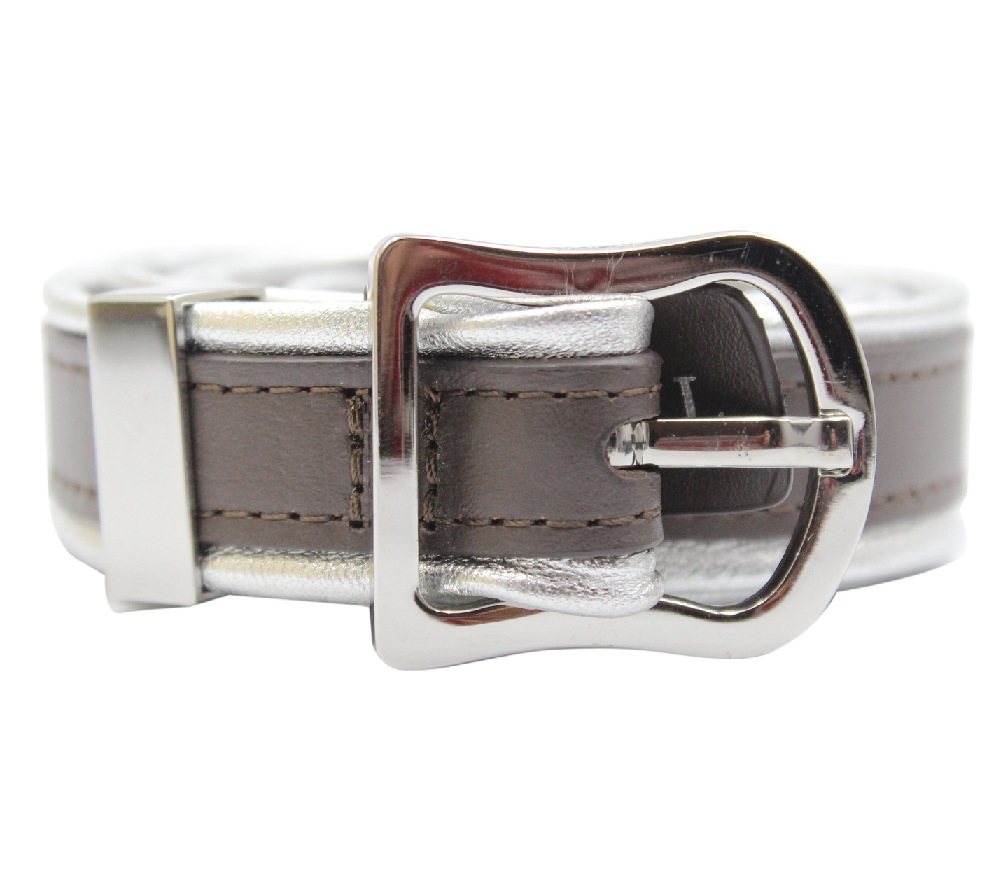 Raoul Brown & Silver Genuine Leather Belt