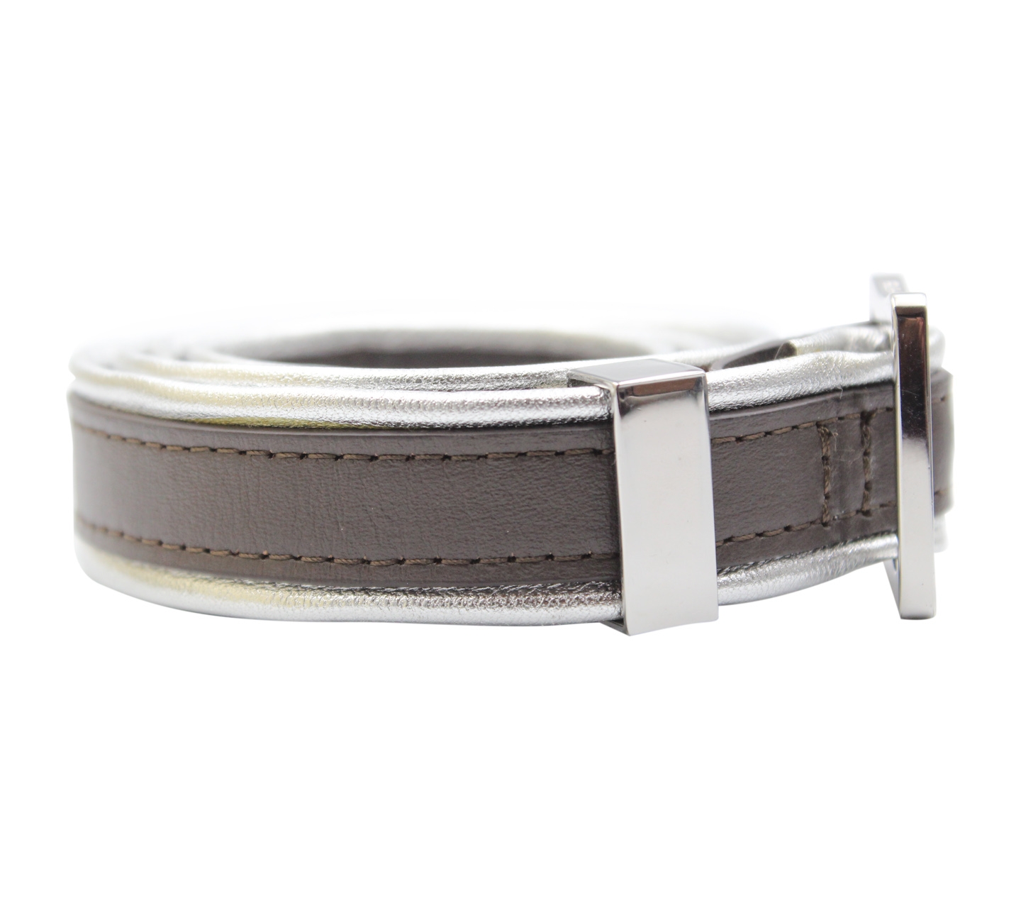 Raoul Brown & Silver Genuine Leather Belt
