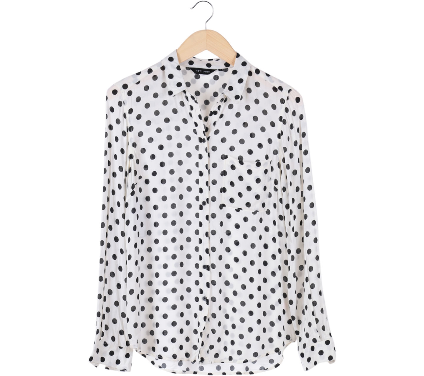New Look White Dotted Shirt