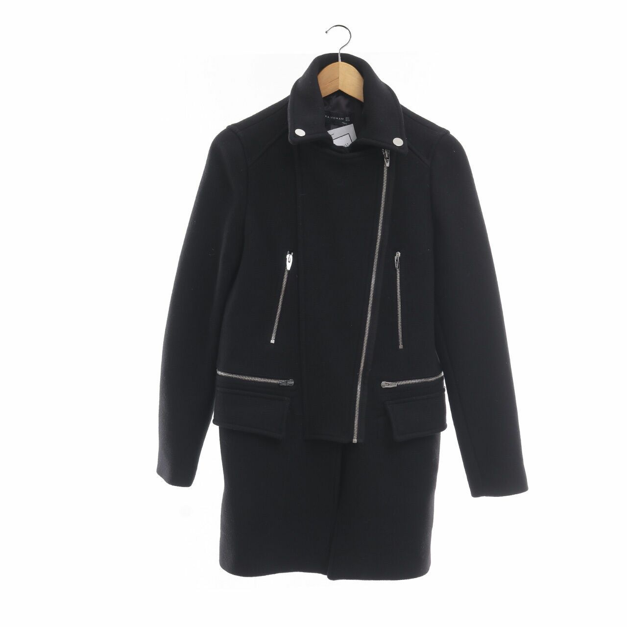Zara Black Zipper Coat