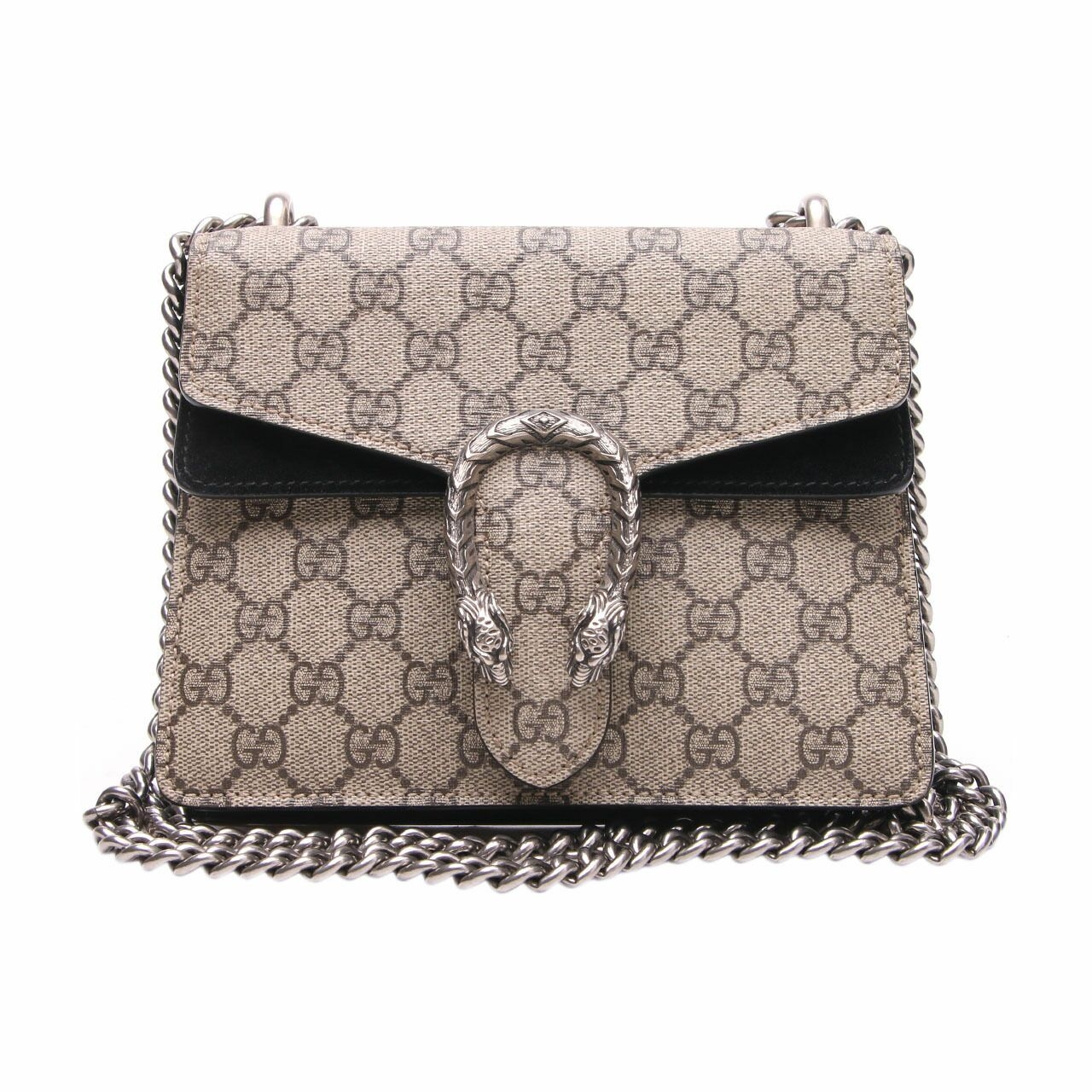 Gucci Black GG Supreme Coated Canvas Mini Dionysus Shoulder Bag