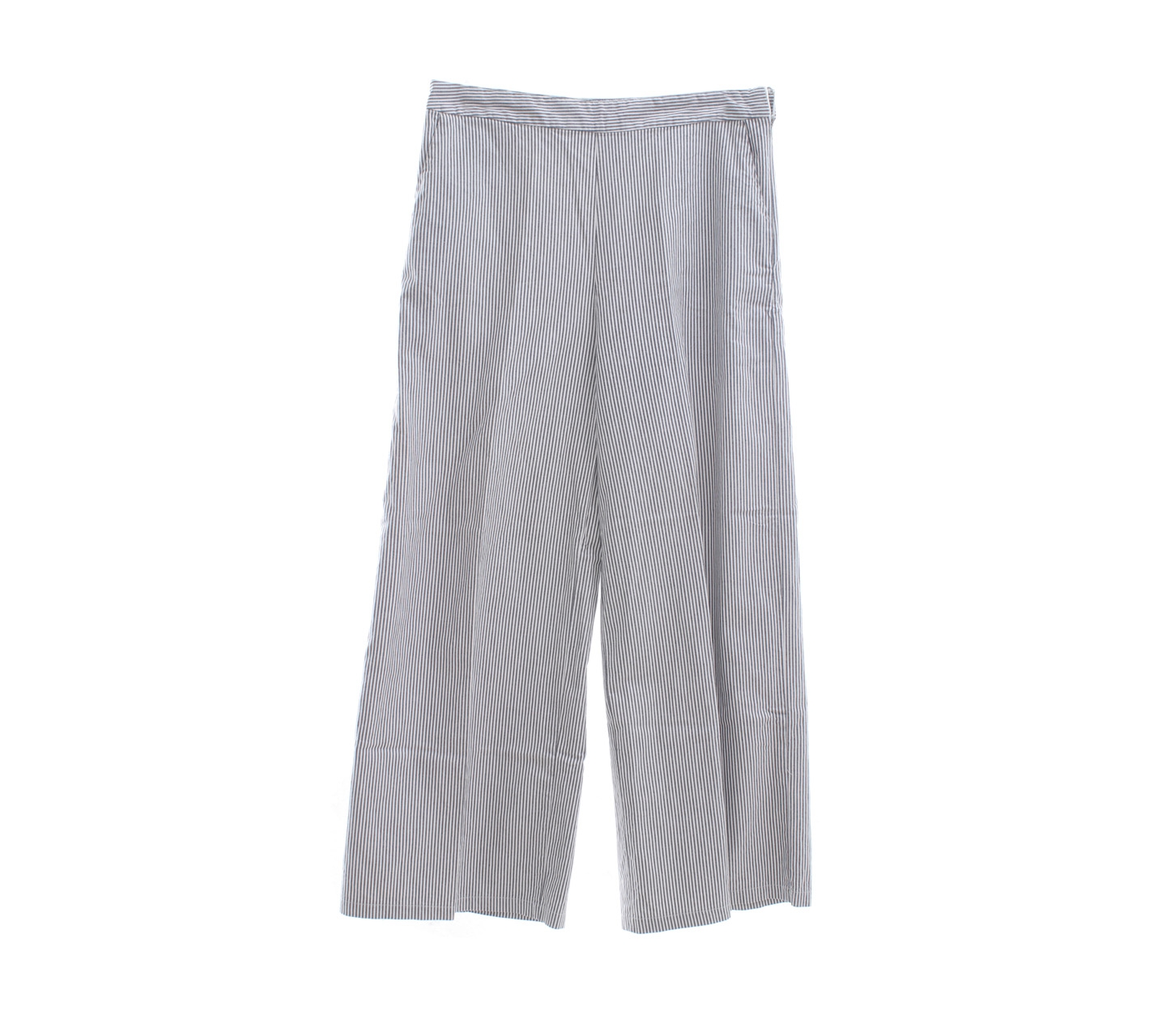 Cotton ink Grey & White Striped Long Pants