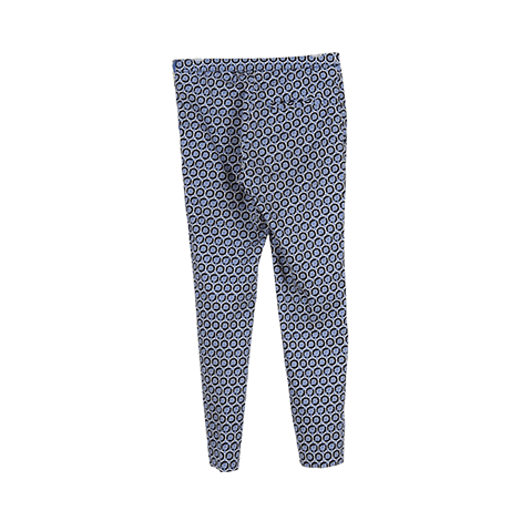 Blue Pattern Skinny Pants
