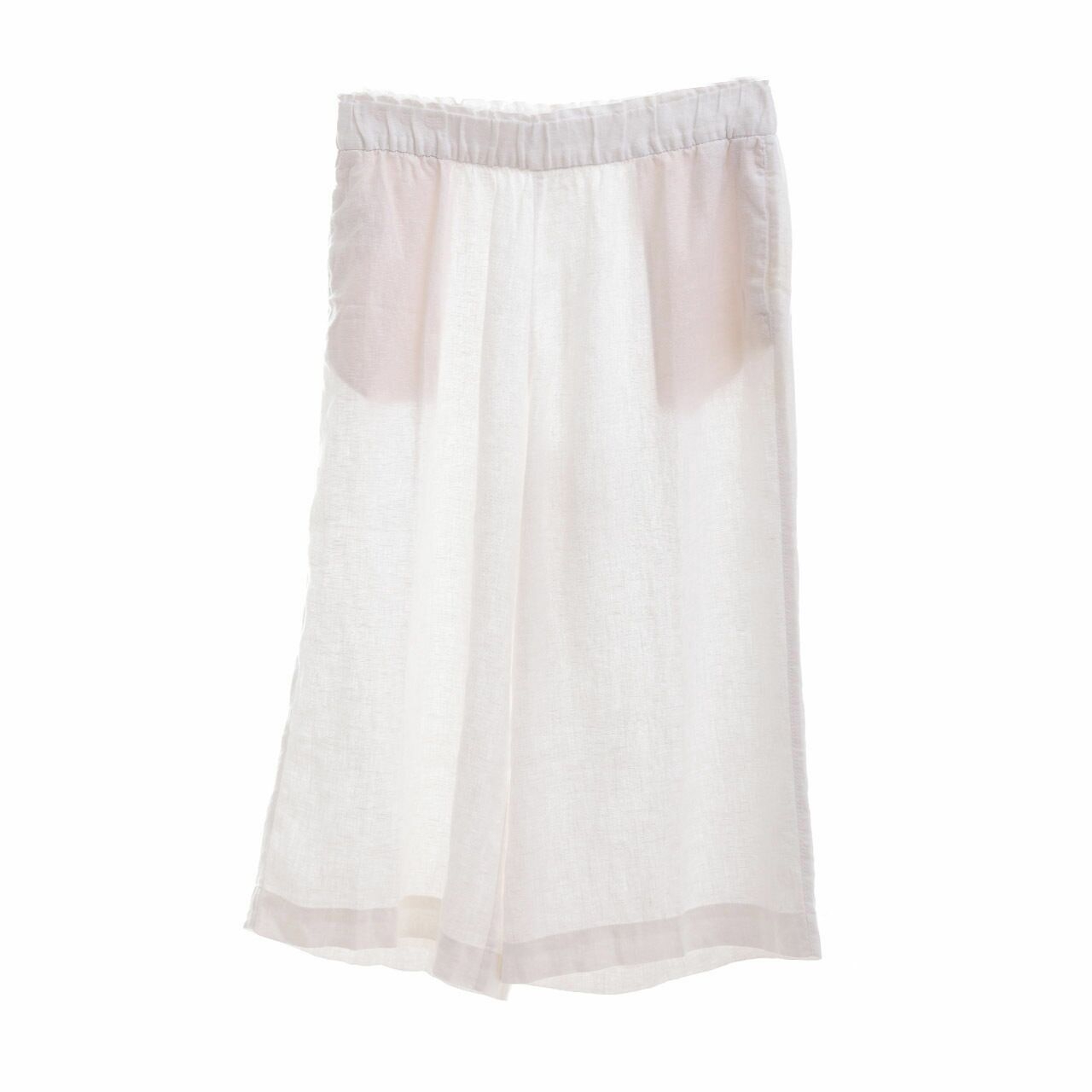 Marks & Spencer White Culottes Long Pants