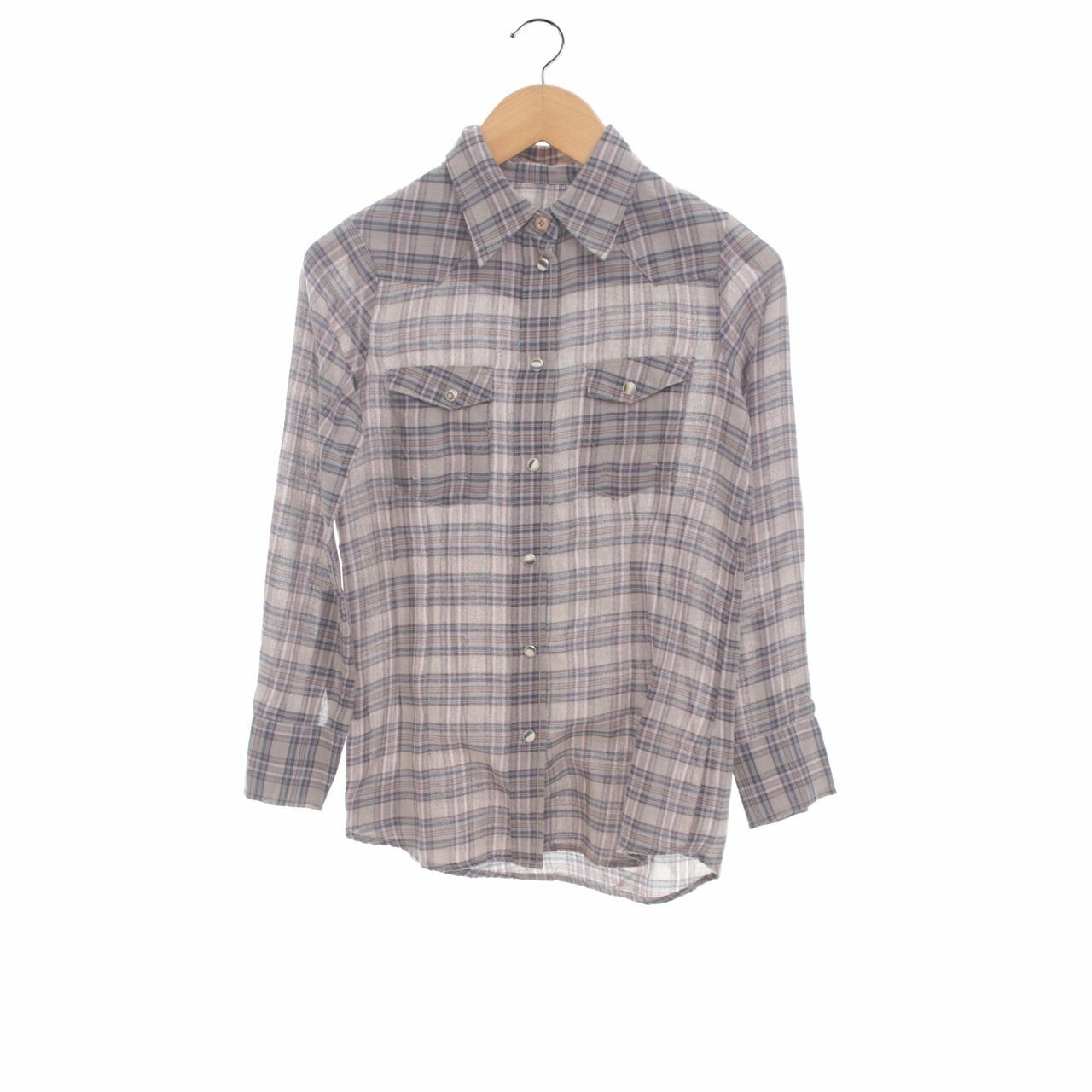 Wrangler Taupe Checkered Shirt